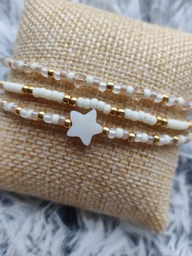 Miyuki en facet glaskralen. Kralenarmband miyuki